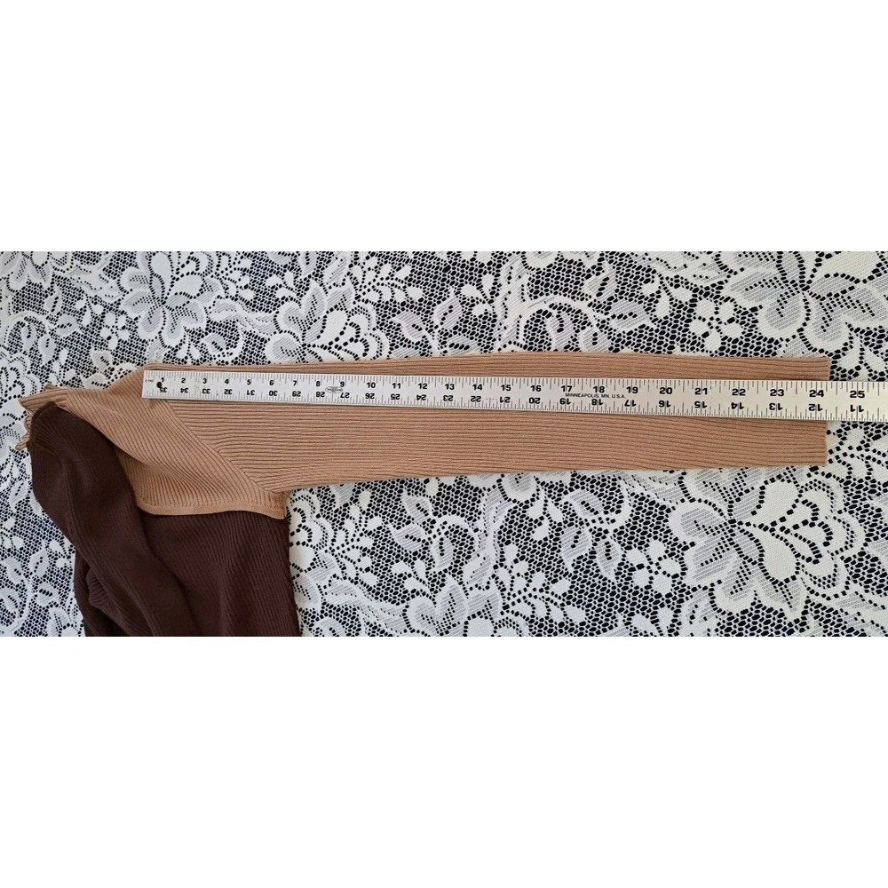 ALMOST FAMOUS Sweater Dress Womens XL Brown Color Block Long Sleeve Midi NWT - Picture 10 of 11